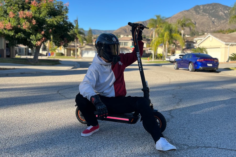 Influencer with scooter