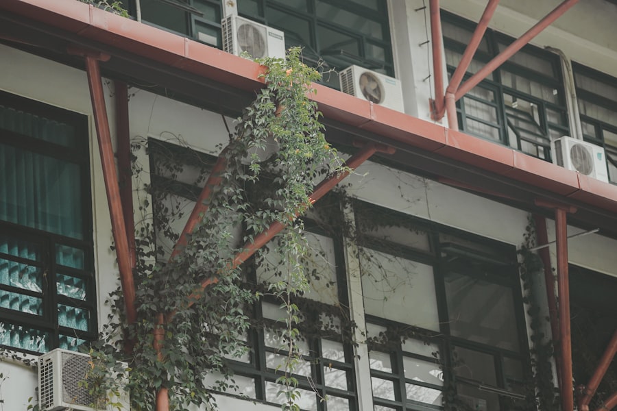 Plant-filled balcony