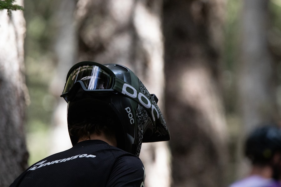 Influencer with helmet