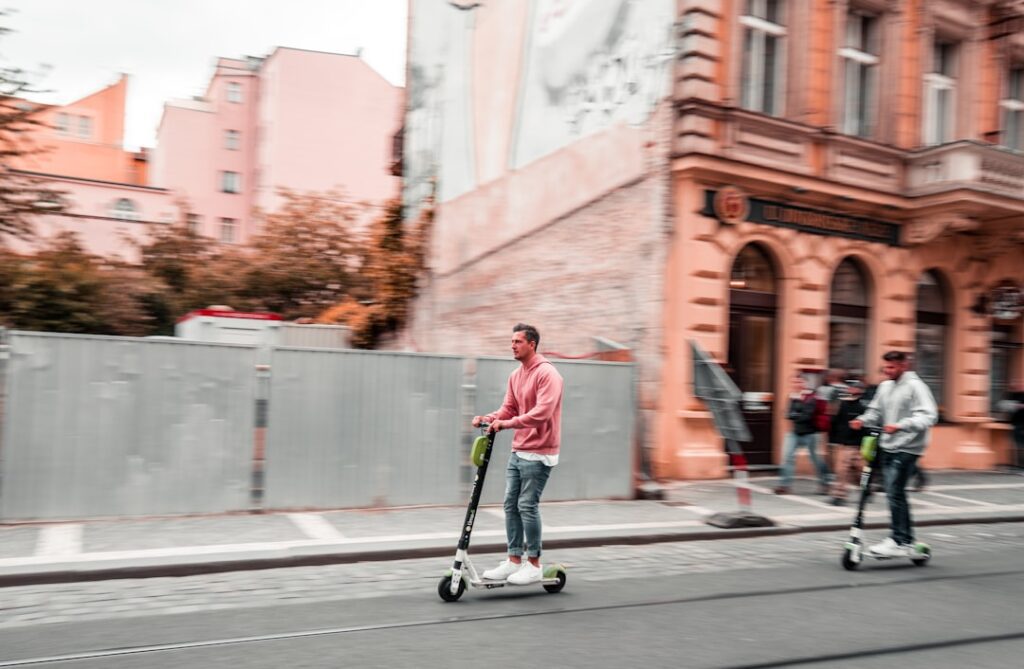 Photo Influencer with scooter